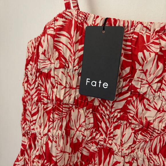 Fate Border Print Smocked Bodice Midi Dress - Picture 2 of 3